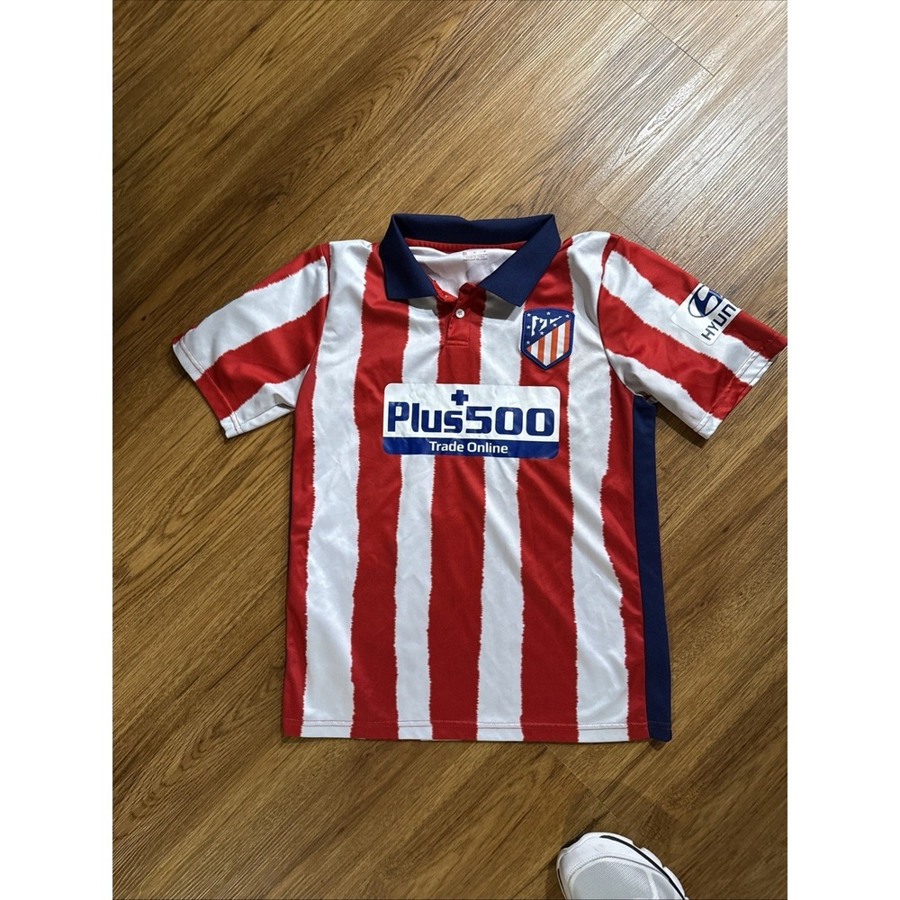Atletico Madrid Home jersey - Size Small Nike Dri Fit Plus 500 Striped Spain